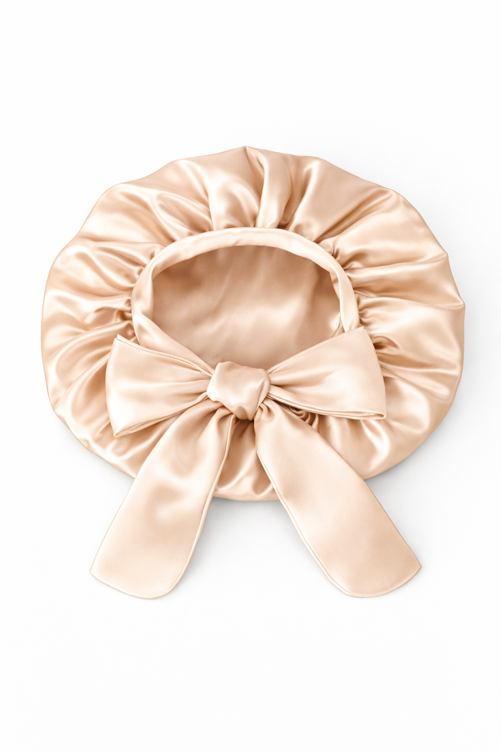 Luxury Double-Layer Satin Tie Bonnet