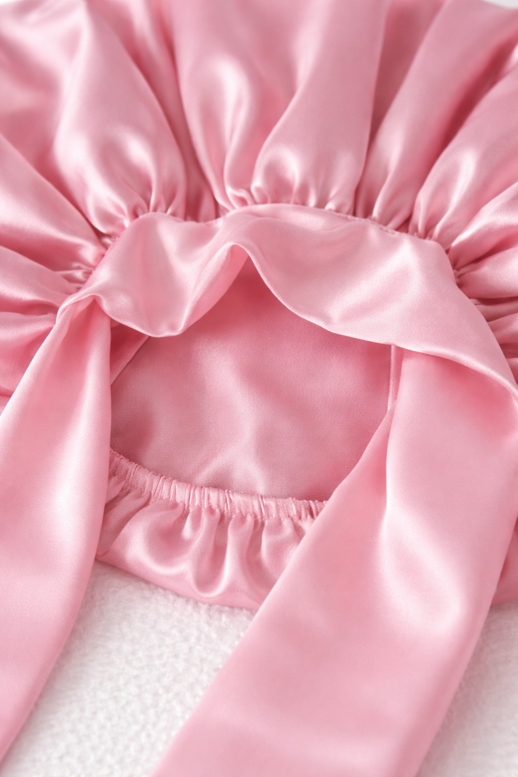 Luxury Double-Layer Satin Tie Bonnet